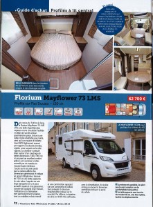 CAMPING CAR MAGAZINE FLORIUM 73LMS